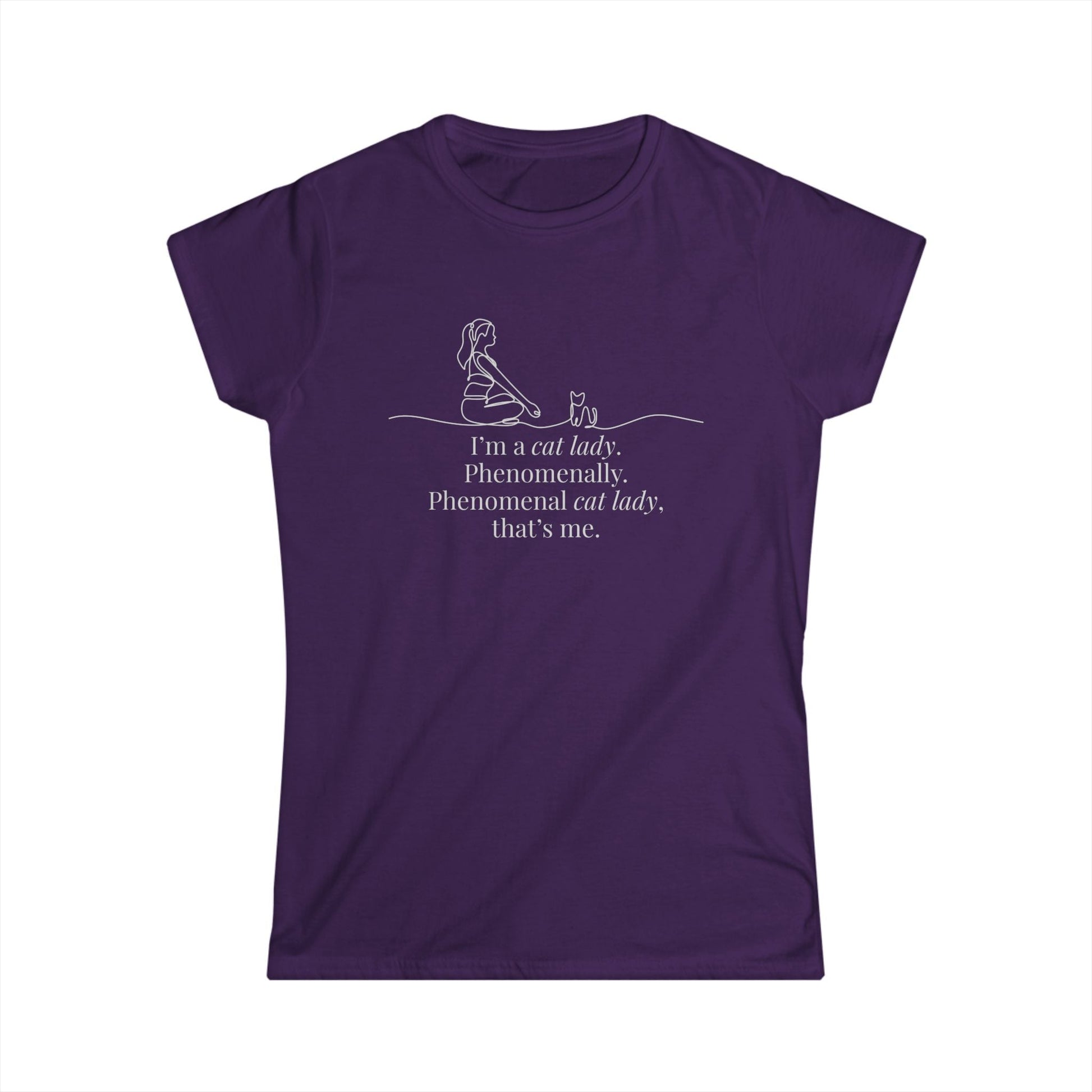 Charming Cat Enthusiast Tee - Women's Softstyle T-Shirt - Korvel