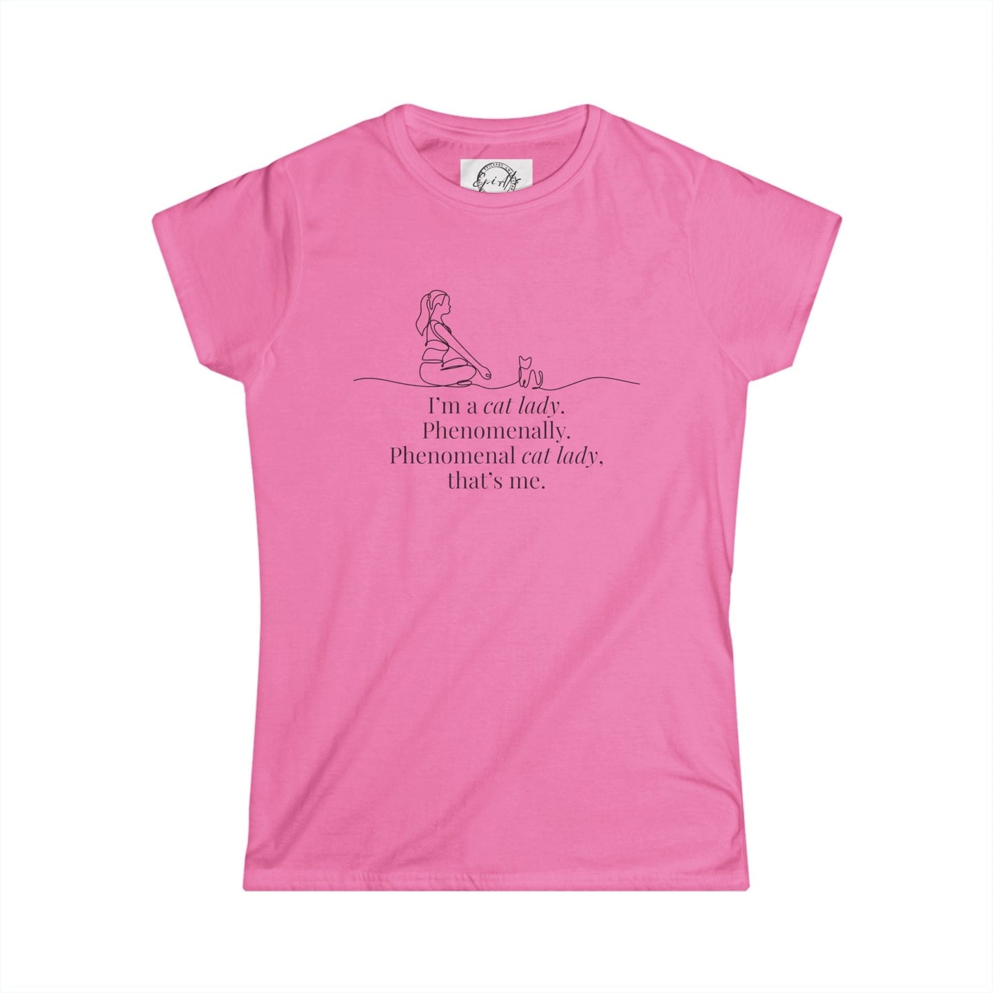 Charming Cat Enthusiast Tee - Women's Softstyle T-Shirt - Korvel