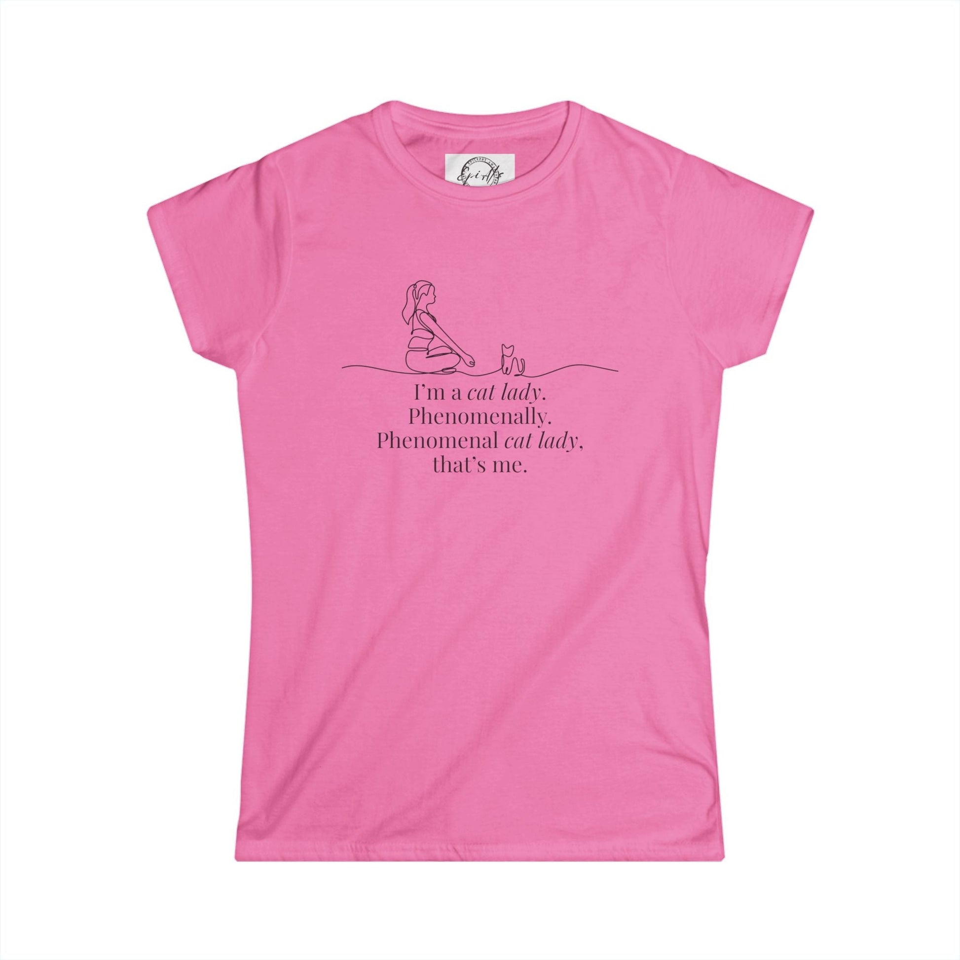 Charming Cat Enthusiast Tee - Women's Softstyle T-Shirt - Korvel