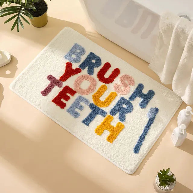 Alfombra de baño antideslizante suave y absorbente de lujo Inyahome