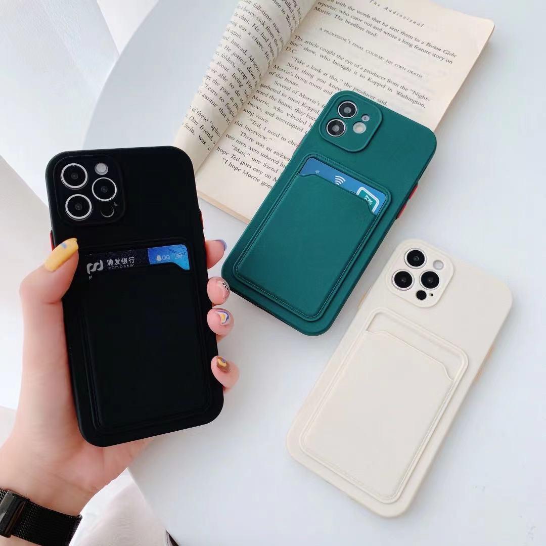 Premium Soft Silicone Wallet Phone Case for iPhone