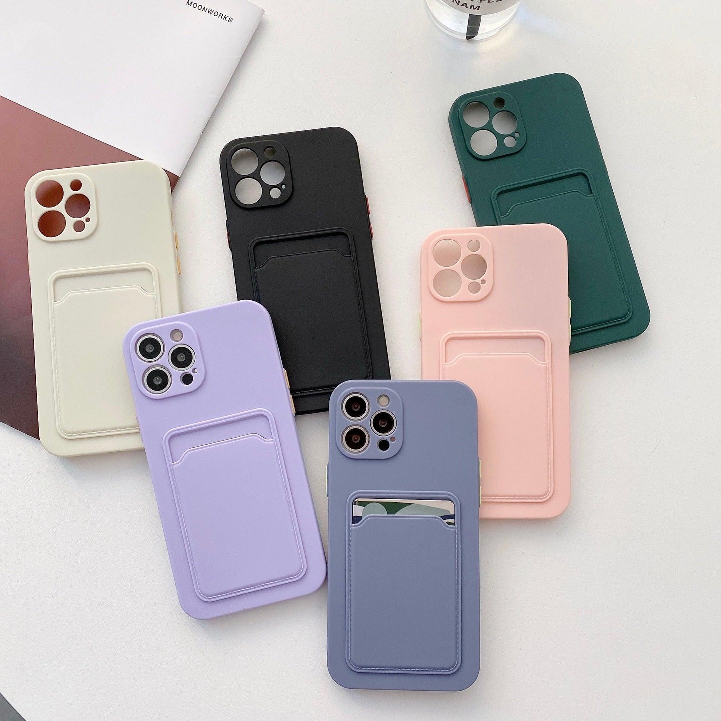 Premium Soft Silicone Wallet Phone Case for iPhone