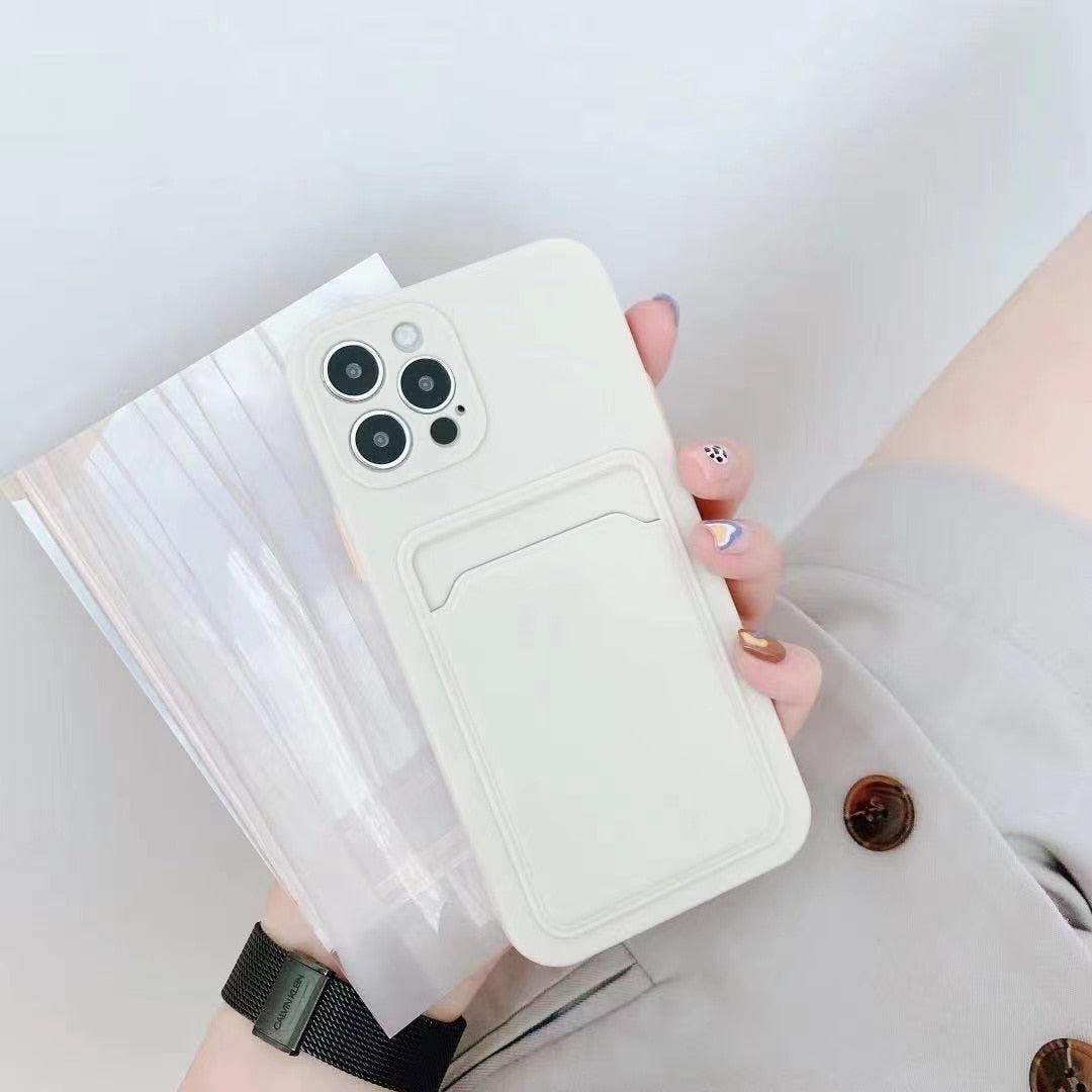 Premium Soft Silicone Wallet Phone Case for iPhone