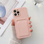 Premium Soft Silicone Wallet Phone Case for iPhone