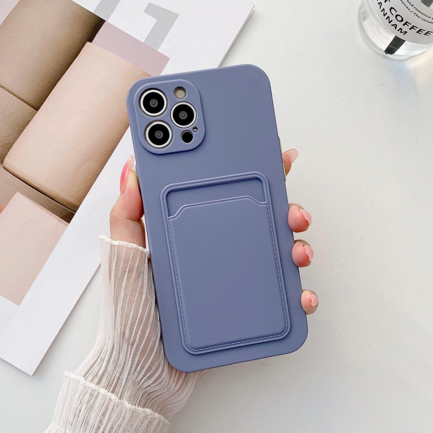 Premium Soft Silicone Wallet Phone Case for iPhone