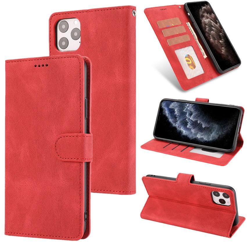 Luxury Leather Wallet Case for Xiaomi Redmi Note Series - Stylish Flip Cover with Card Slots - Korvel