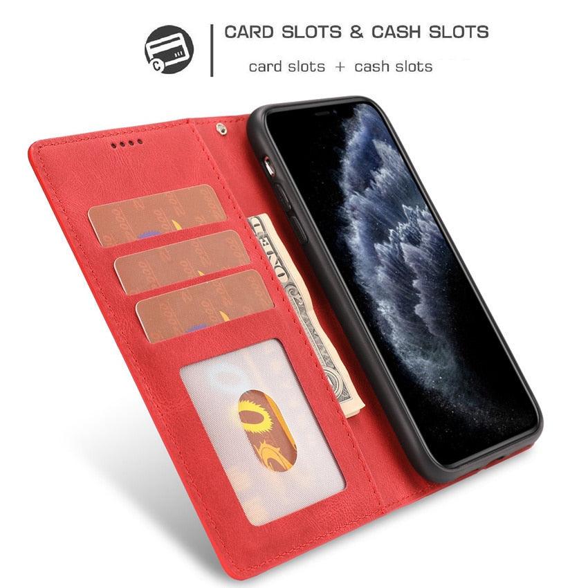 Luxury Leather Wallet Case for Xiaomi Redmi Note Series - Stylish Flip Cover with Card Slots - Korvel