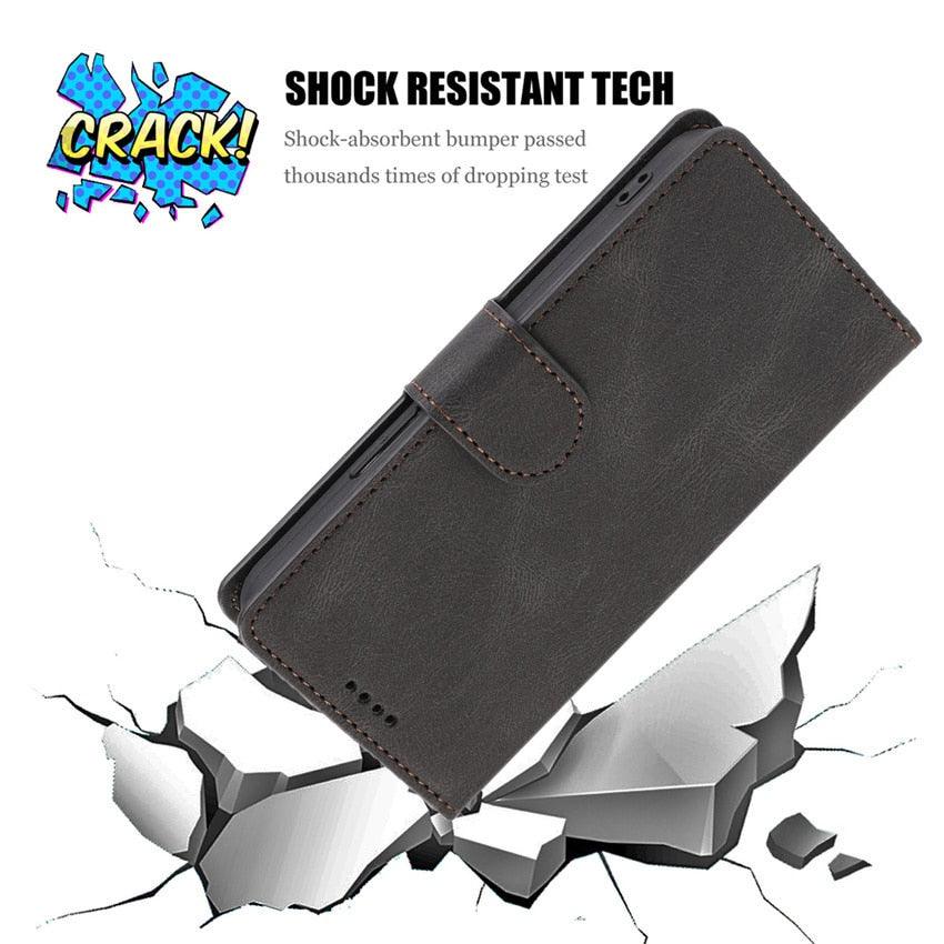 Luxury Leather Wallet Case for Xiaomi Redmi Note Series - Stylish Flip Cover with Card Slots - Korvel
