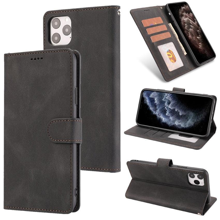 Luxury Leather Wallet Case for Xiaomi Redmi Note Series - Stylish Flip Cover with Card Slots - Korvel