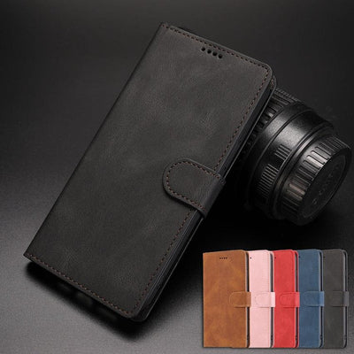 Luxury Leather Wallet Case for Xiaomi Redmi Note Series - Stylish Flip Cover with Card Slots - Korvel