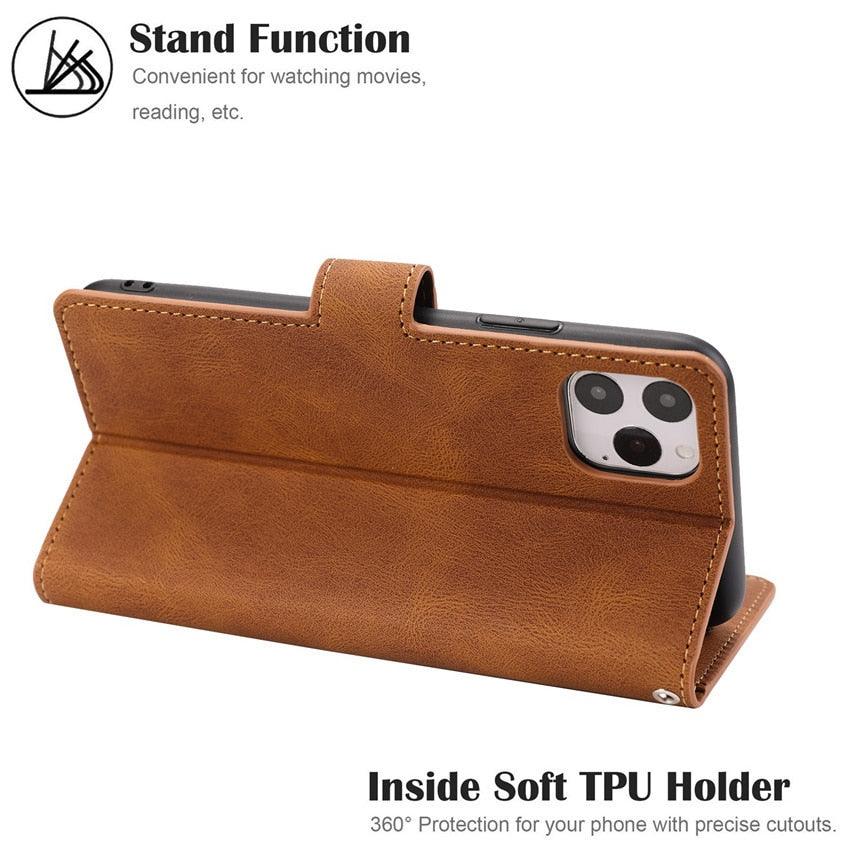 Luxury Leather Wallet Case for Xiaomi Redmi Note Series - Stylish Flip Cover with Card Slots - Korvel