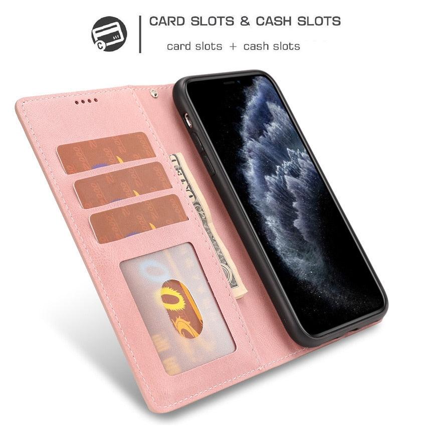 Luxury Leather Wallet Case for Xiaomi Redmi Note Series - Stylish Flip Cover with Card Slots - Korvel