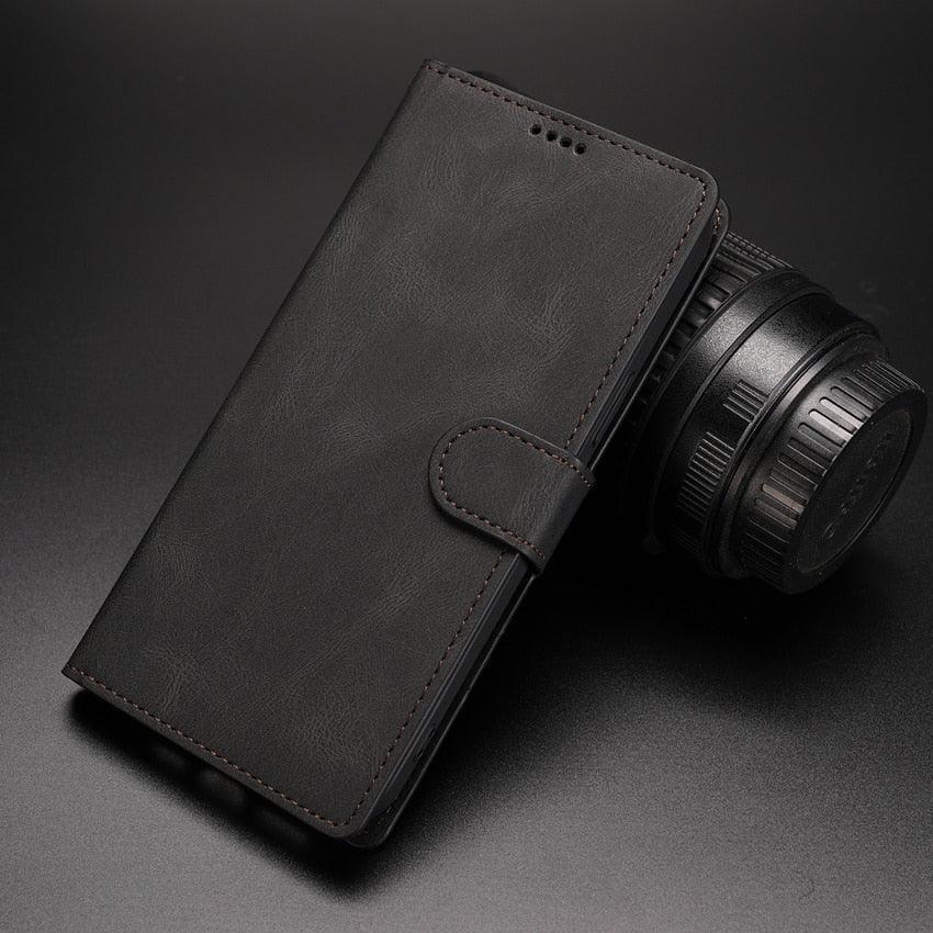 Luxury Leather Wallet Case for Xiaomi Redmi Note Series - Stylish Flip Cover with Card Slots - Korvel