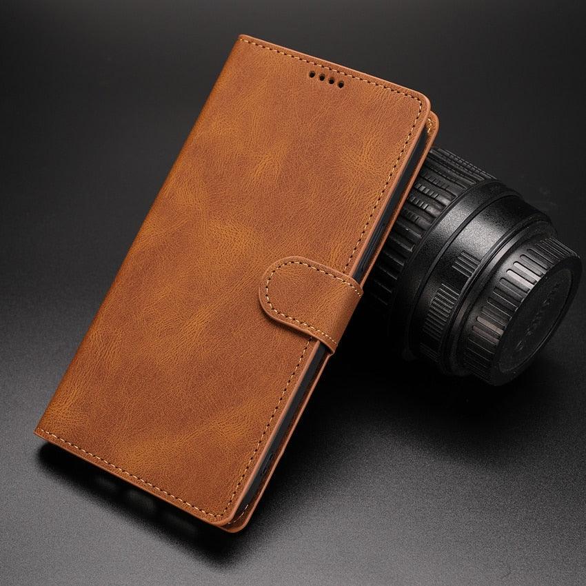 Luxury Leather Wallet Case for Xiaomi Redmi Note Series - Stylish Flip Cover with Card Slots - Korvel