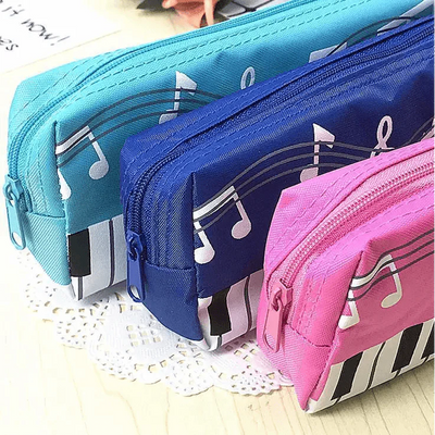 Piano Music Notes Keyboard Pencil Case - Large Capacity & Stylish