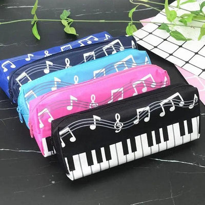 Piano Music Notes Keyboard Pencil Case - Large Capacity & Stylish