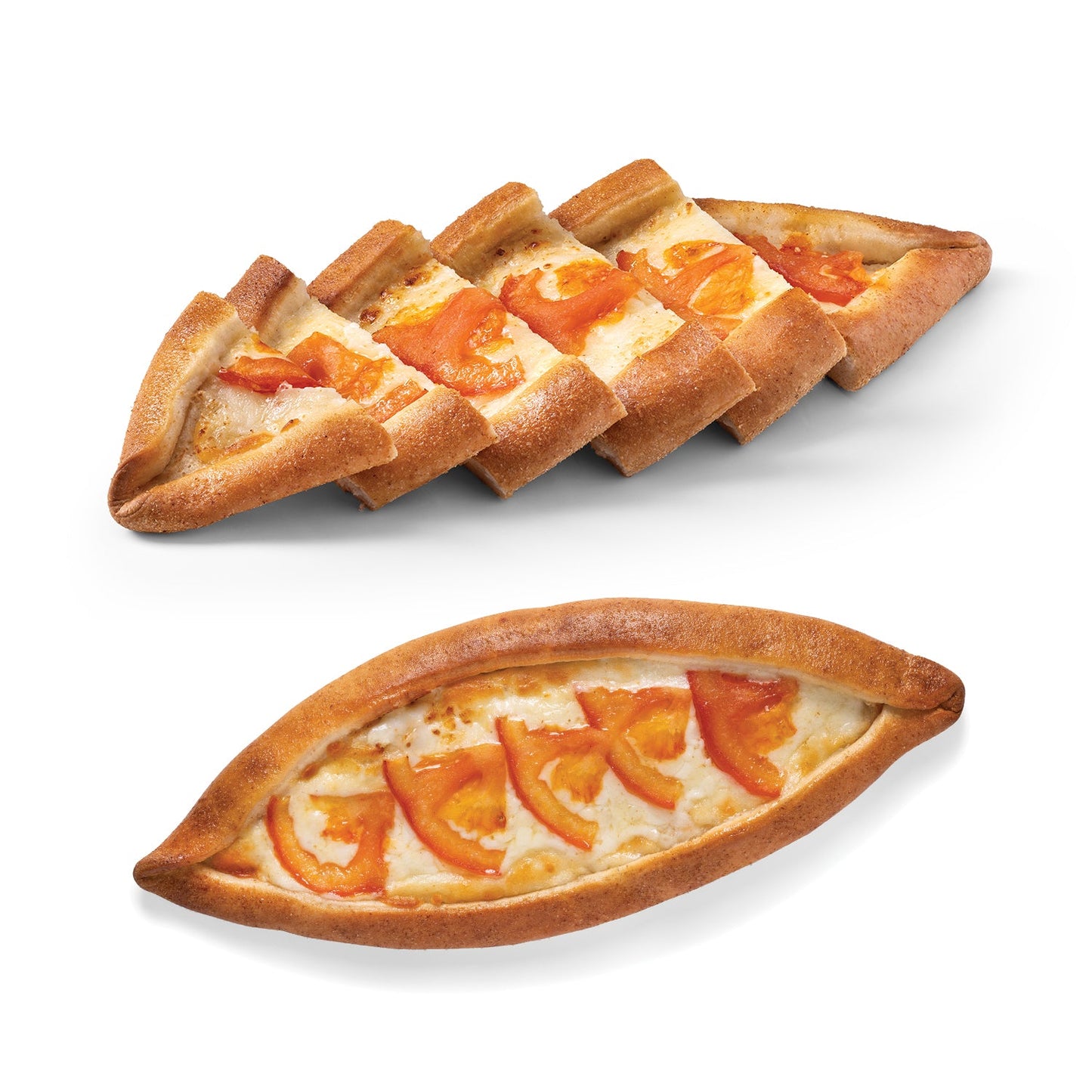 Moda Pide: pan plano turco con mozzarella y tomate, 135 g (4,8 oz)