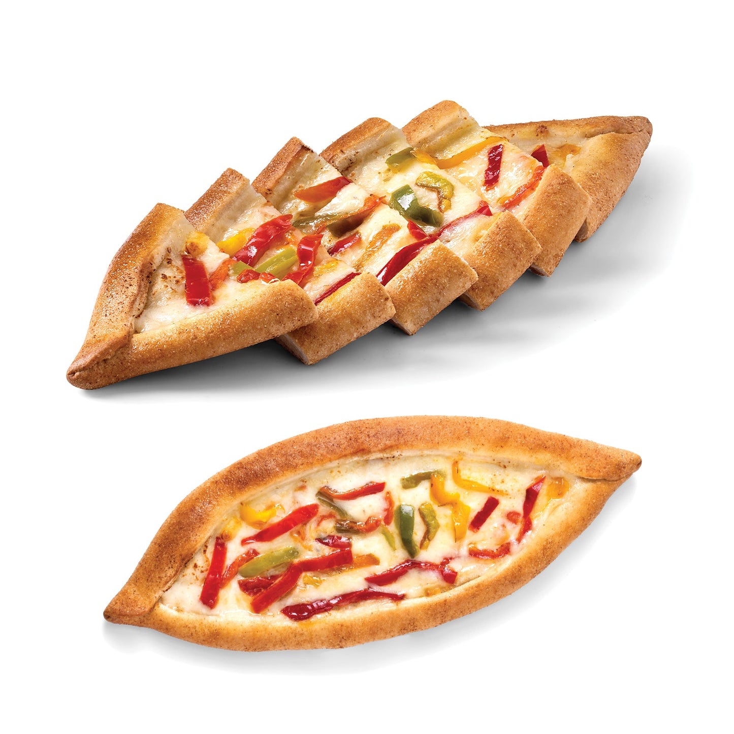 Pide – Mozzarella con pimienta tricolor, 3 piezas, pizza estilo Anatolia 14,3 oz (405 g)
