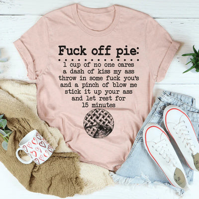 Camiseta con receta de pastel