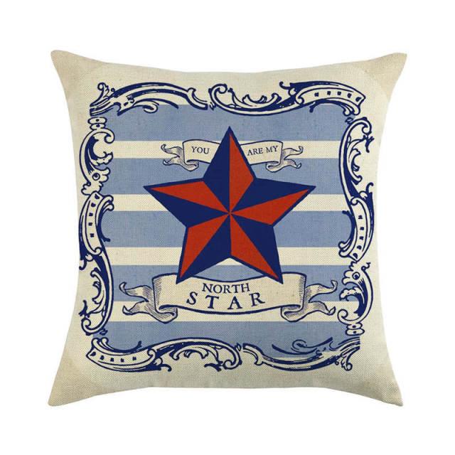 Funda de Cojín de Vida Marina Premium - Decoración de Lino Suave