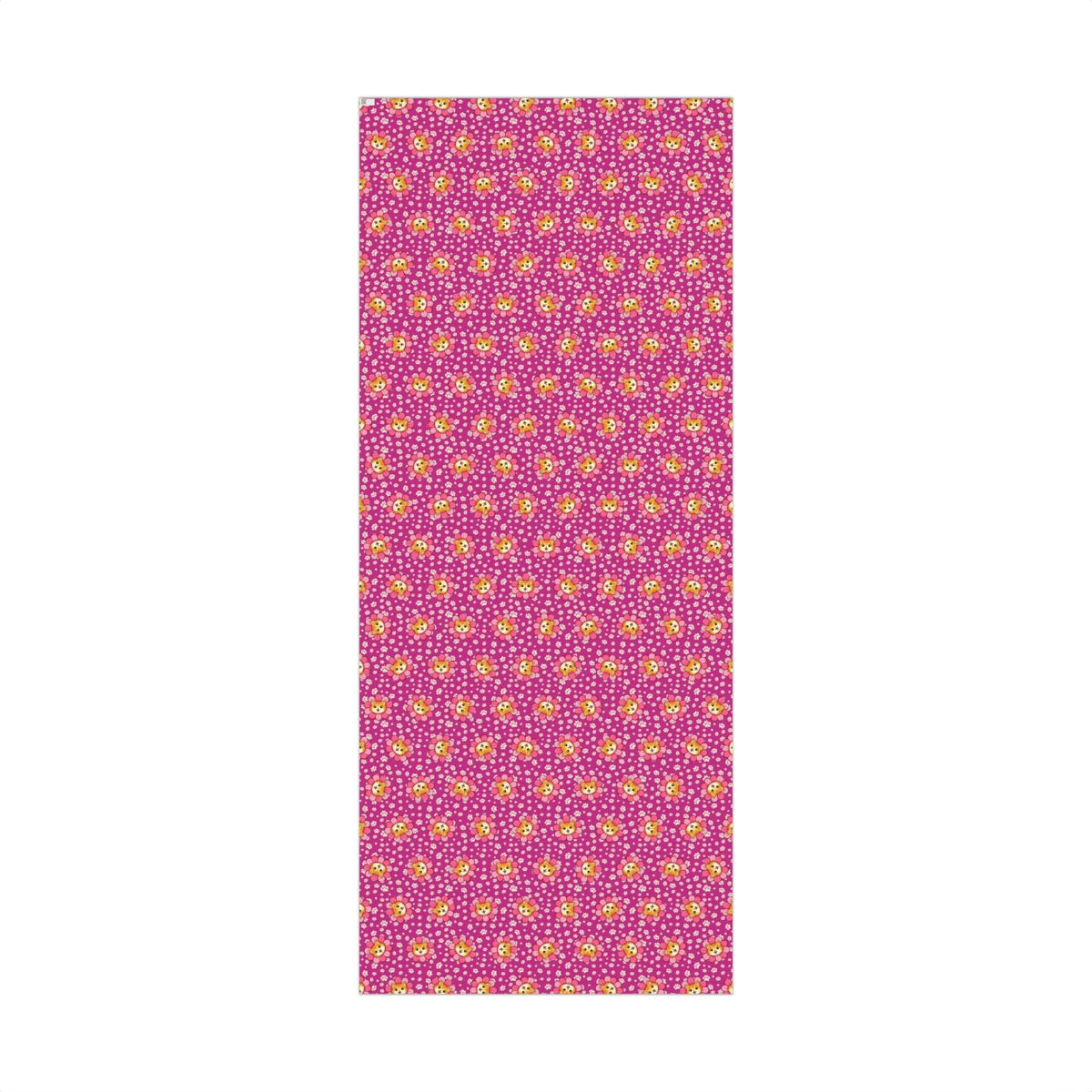 Emballage Cadeau Chat Rose Fleurie | Papier Cadeau Adorable pour Amateurs de Chats