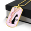 Collier en étiquette de chien Pink Cat Lady