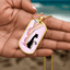 Collier en étiquette de chien Pink Cat Lady