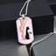 Collier en étiquette de chien Pink Cat Lady