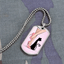 Collier en étiquette de chien Pink Cat Lady