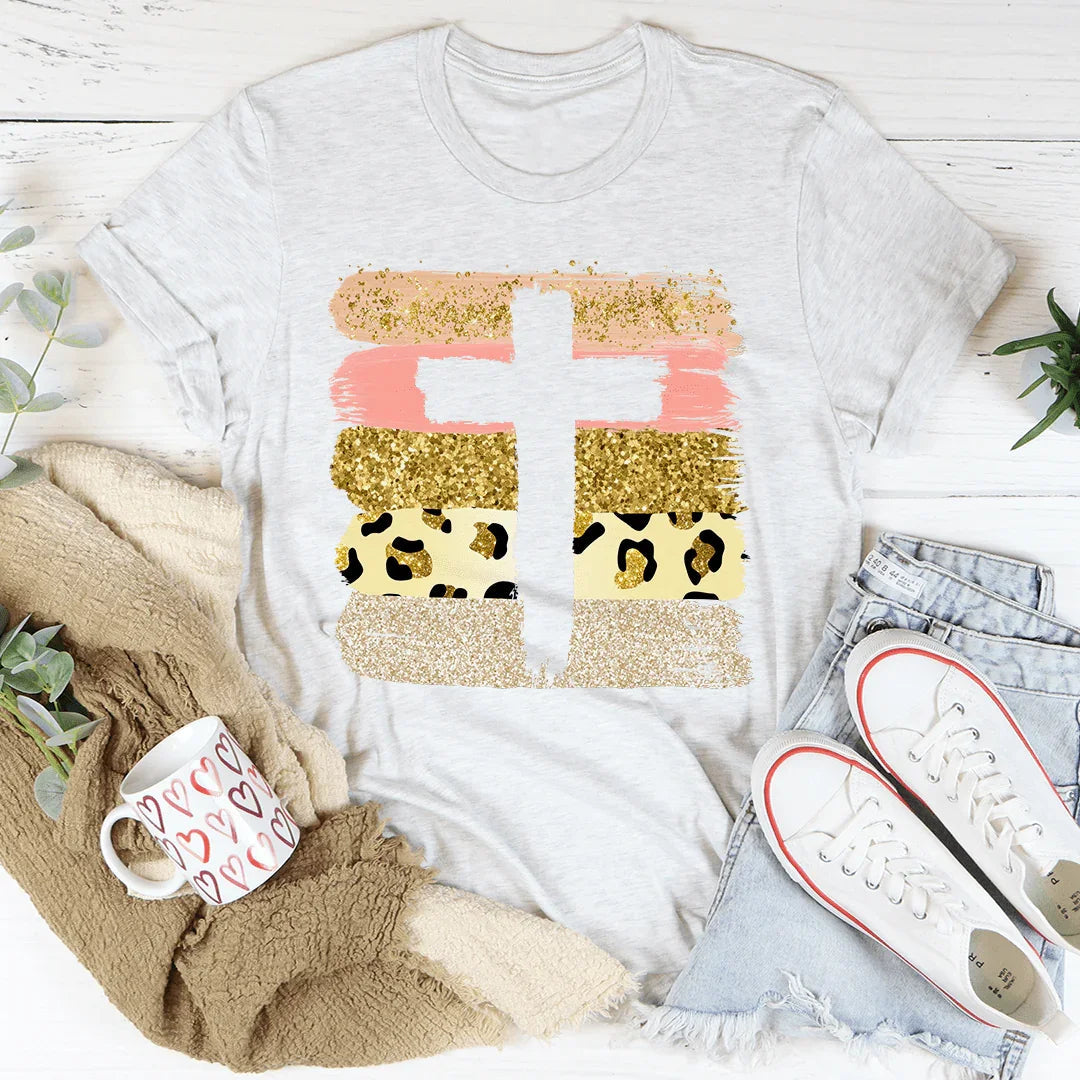 Pink Cross Tee - Soft & Stylish Everyday Wear
