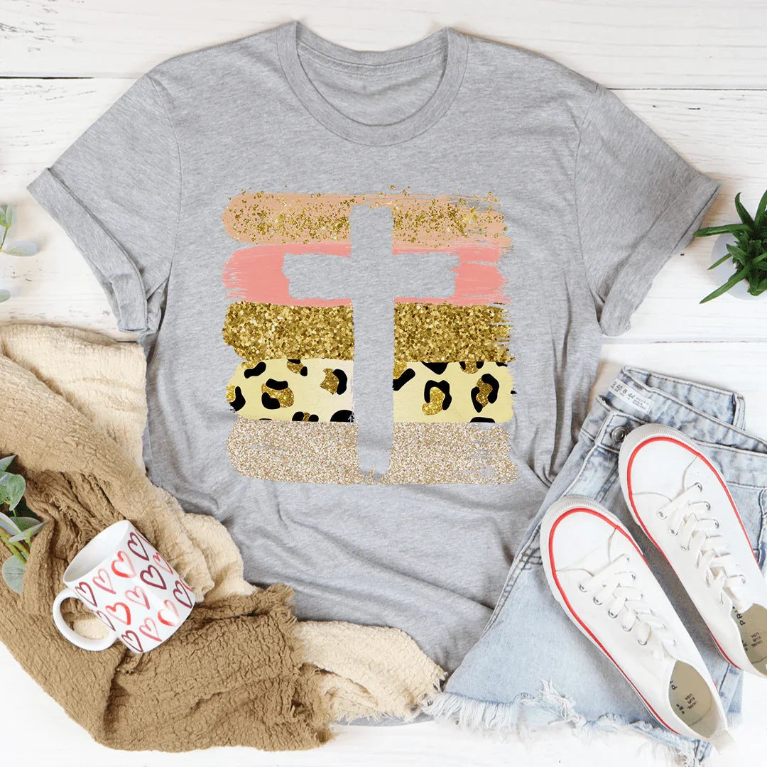 Pink Cross Tee - Soft & Stylish Everyday Wear