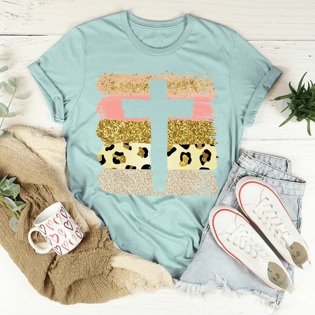 Pink Cross Tee - Soft & Stylish Everyday Wear