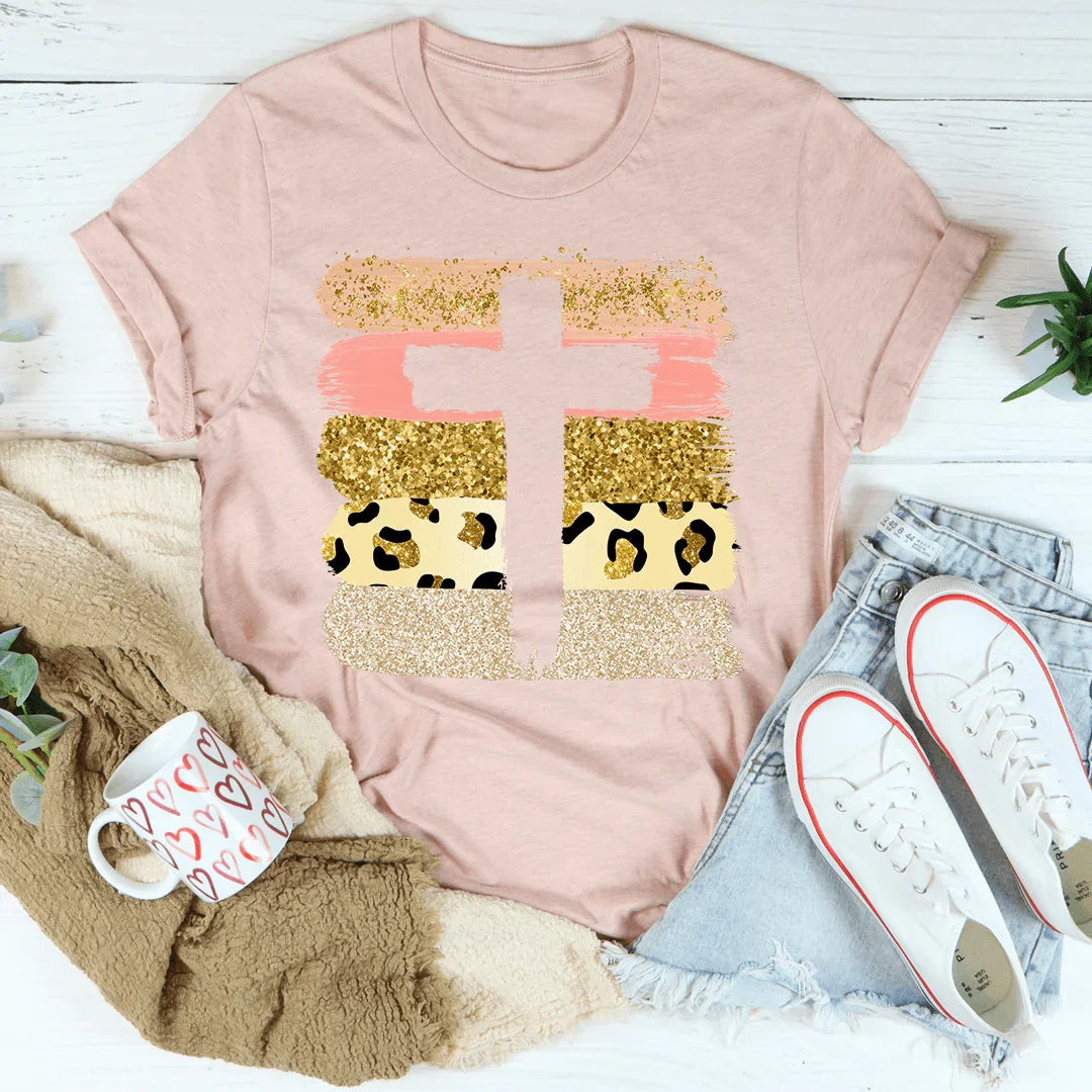 Pink Cross Tee - Soft & Stylish Everyday Wear