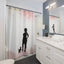 Charming Pink & White Cat-Themed Shower Curtain - Korvel