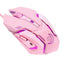 Pink Wired Gaming Mouse with 6 Buttons and 3200 DPI