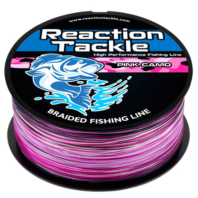 Reaction Tackle Pink Camo Braided Fishing Line