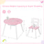 Ensemble de table et chaises d'activité pour enfants avec rangement en maille - Rose