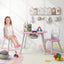 Ensemble de table et chaises d'activité pour enfants avec rangement en maille - Rose