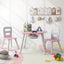 Ensemble de table et chaises d'activité pour enfants avec rangement en maille - Rose