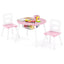 Ensemble de table et chaises d'activité pour enfants avec rangement en maille - Rose