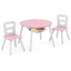 Ensemble de table et chaises d'activité pour enfants avec rangement en maille - Rose
