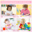 Ensemble de table et chaises d'activité pour enfants avec rangement en maille - Rose
