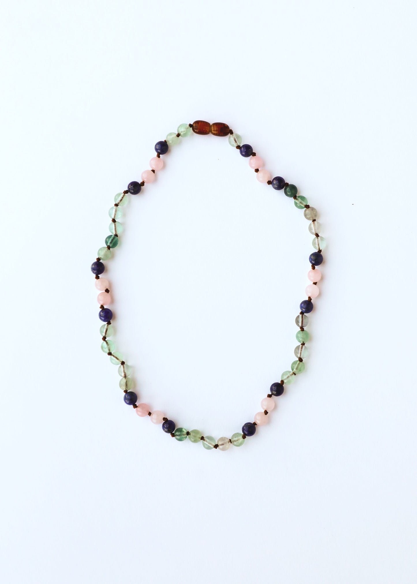 Fluorite + Lapis Lazuli + Rose Quartz || Gemstone Necklace - Korvel
