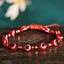 Pinky Promise Blue Bracelet Set - Colorful Crystal Bead Rope Chain