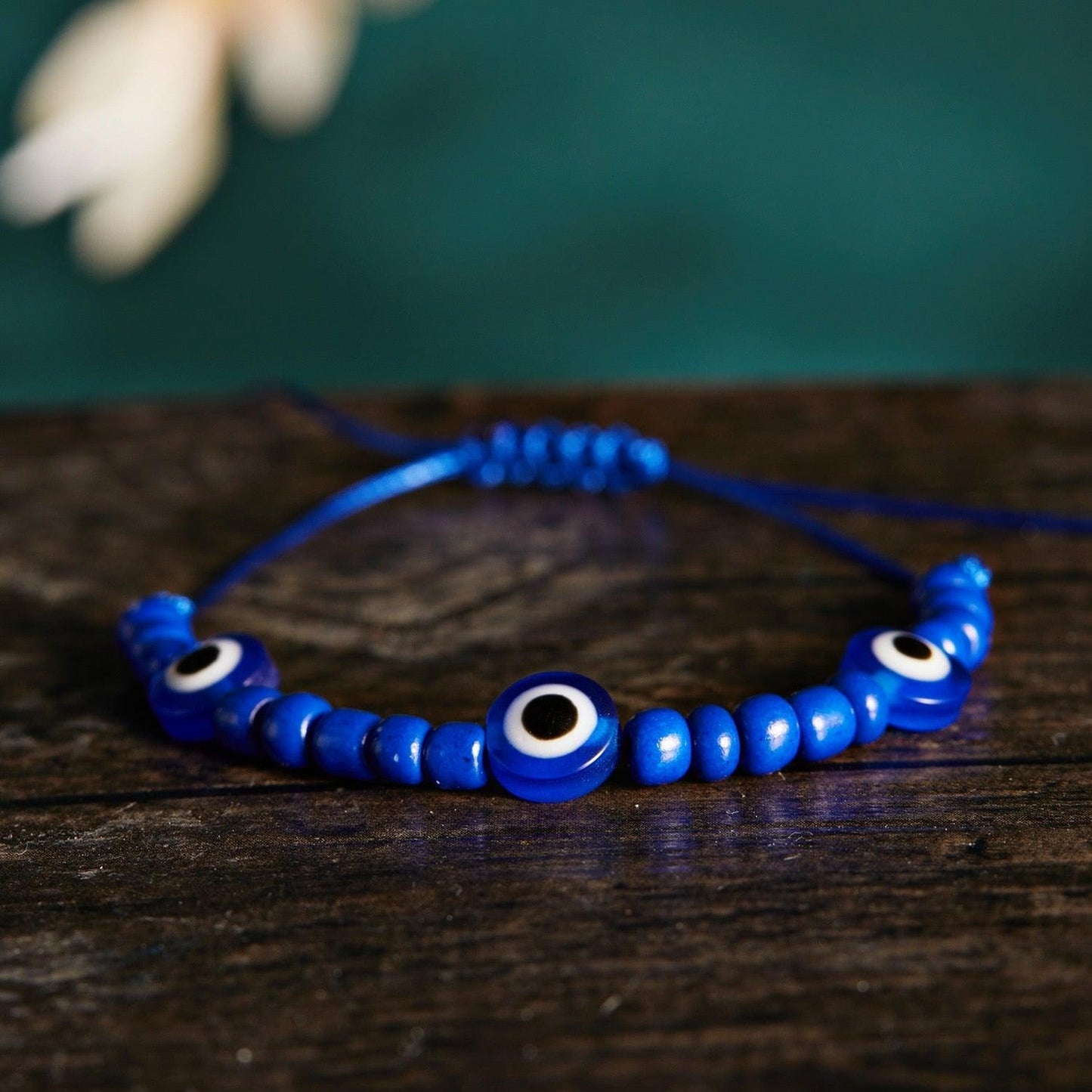 Pinky Promise Blue Bracelet Set - Colorful Crystal Bead Rope Chain