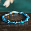 Pinky Promise Blue Bracelet Set - Colorful Crystal Bead Rope Chain