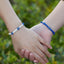 Pinky Promise Blue Bracelet Set - Colorful Crystal Bead Rope Chain