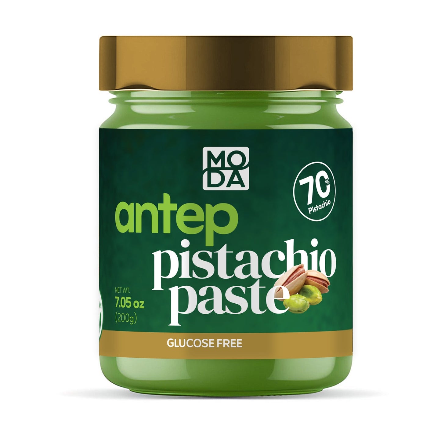 Moda Antep Pistachio Paste – 70% Pure Pistachios, 7.05 oz (200 g)