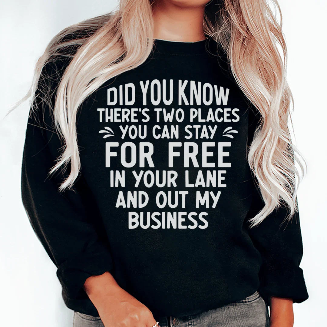 Sudadera con lugares donde puedes alojarte gratis