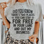 Places You Can Stay For Free Tee - Korvel